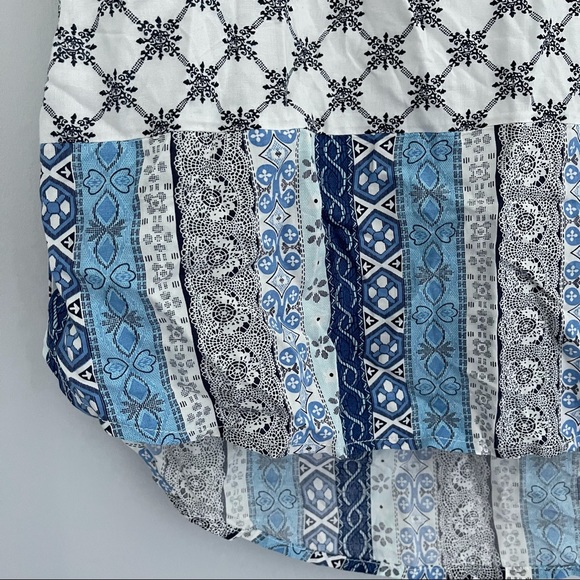 Francesca’s Navy Blue and White Print Mini Dress - Picture 7 of 10